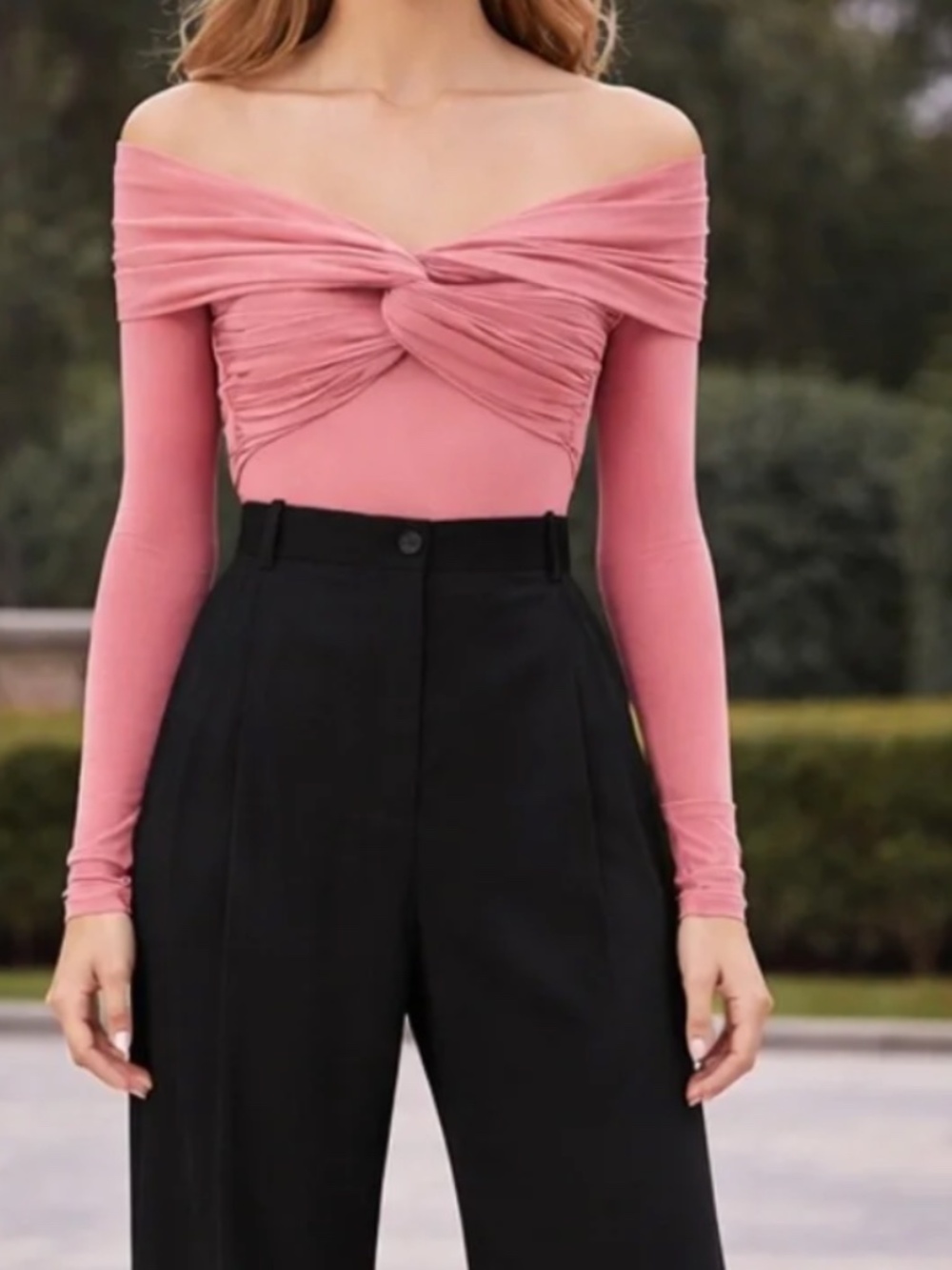 KHAITE - CIBO Off-the-shoulder Bodysuit - Rose-Pink